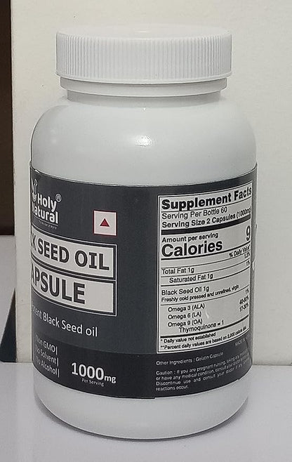 Black Seed Oil Softgel Capsule – 500mg (120 (120 Softgel) 2 Months 3 6 6 9 9