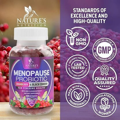 Menopause Probiotic for Women Gummy 3 Billion 120 Gummies