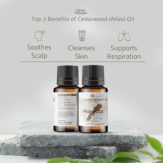 Pure Cedarwood (Atlas) Essential Oil (25lbs) - Direct from Malagassi Essential Oils Farm in Morocco - Essential Oils for Diffusers and Aromatherapy | Pure Therapeutic Grade