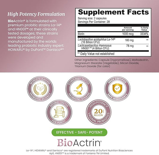 Bioactrin Vaginal Probiotics for Women 56 Pills