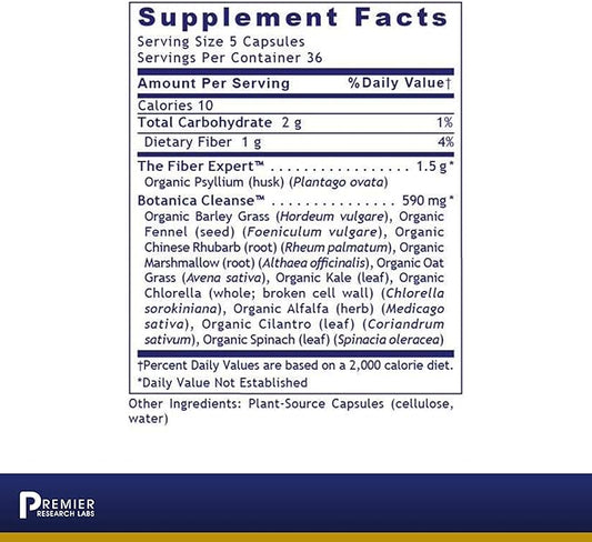 Premier Research Labs Psyllium Fiber 180 Plant-Source