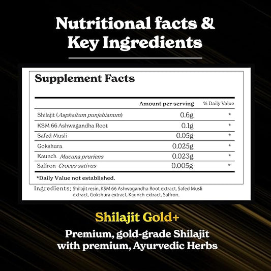 Pure Himalayan Shilajit Gold+ (30 gm)| 16,000 ft -600mg