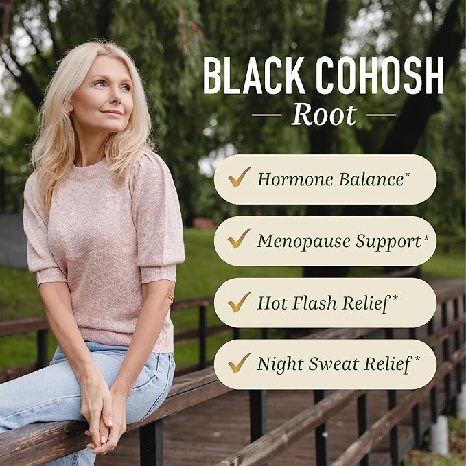 Black Cohosh Gummies for Women 50mg Black 60 Gummies