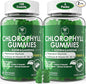 Chlorophyll Fiber Gummies 200mg +Ashwagandha, B1 B2 B2 for 2 Packs