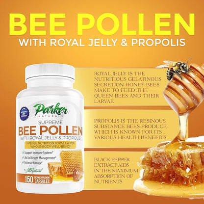 Best Bee Pollen, Royal Jelly, Propolis 150 Vegetarian