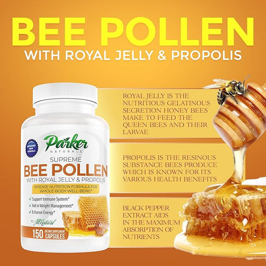 Best Bee Pollen, Royal Jelly, Propolis 150 Vegetarian