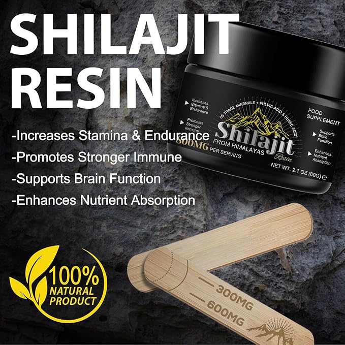 800 Mg Himalayan Shilajit Resin, Shilajit 85+ Trace 60g
