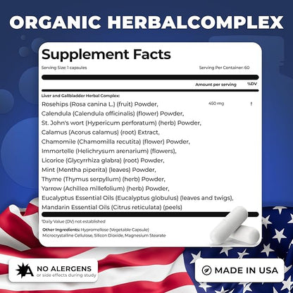 Liver Health and Gallbladder Support Formula 60 Capsules