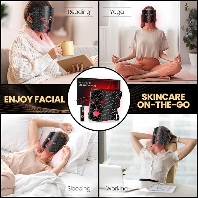 LED Face Mask Light Therapy, Enhance 3 Light