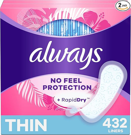 Always Thin No Feel Protection Daily 216 Count 2 (432 (432 Count