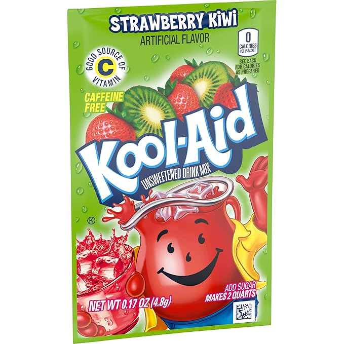 Kool Aid Strawberry Kiwi Drink Mix, Makes 2 Quarts (96 Packets)