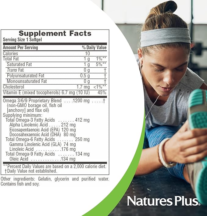 Natures Plus Ultra Omega 3 6 9-1200 mg, 60 Softgels 60 Servings
