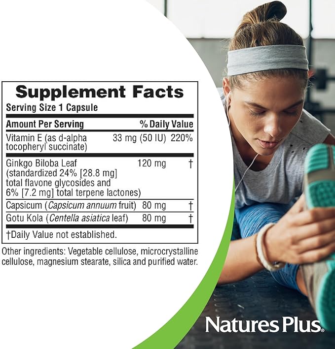 Natures Plus Gingko-Combo 120 mg, 60 Vegan 60 Servings