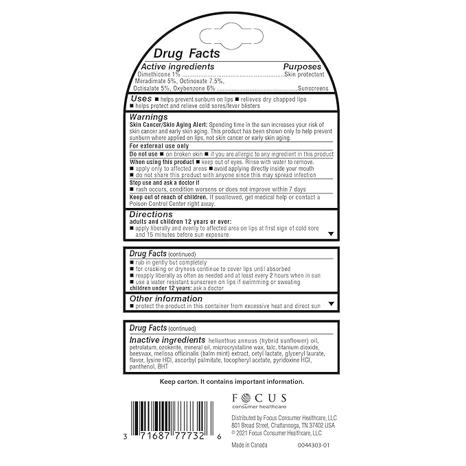 Herpecin L Lip Balm Stick 30 0.1 Ounce SPF30 and