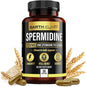 Spermidine Supplements 1200mg (90 Capsules) – Anti Aging - 3rd Party Tested (12mg Spermidine Powder) Max Purity - 100% Pure Espermidina- Fermented Wheat Germ Extract - NMN Alternative