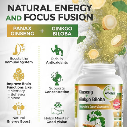 Panax Ginseng + Ginkgo Biloba Tablets (120 Tablets)