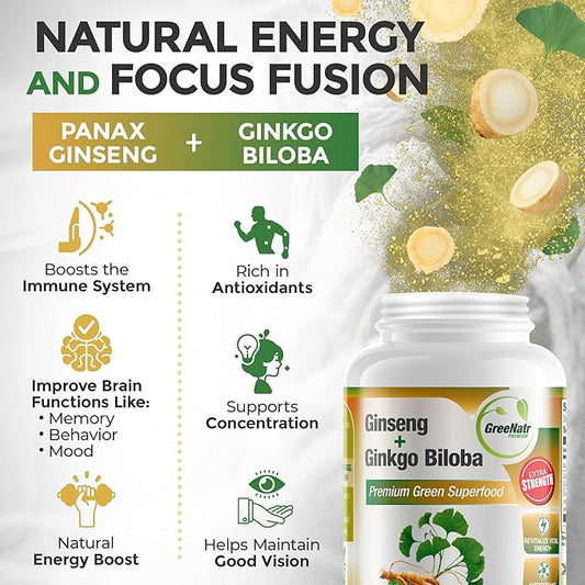 Panax Ginseng + Ginkgo Biloba Tablets (120 Tablets)