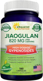 aSquared Nutrition Jiaogulan Supplement-180 Capsules 820mg