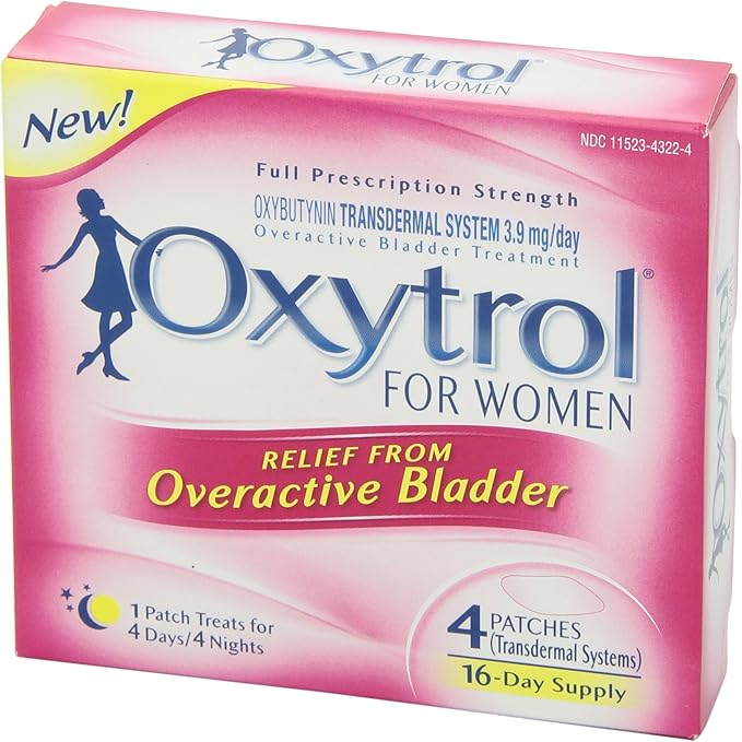Overactive Bladder Transdermal Patch, 4 Count