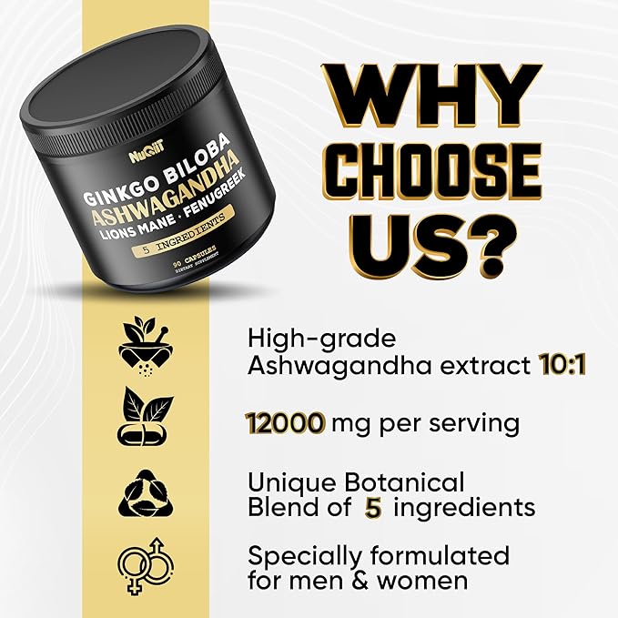 Ashwangdha Capsules 4000mg Fenugreek Seed 2000mg 2000mg & 90 Vegan