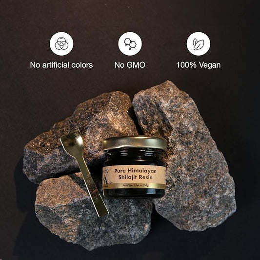 Be Bodywise Pure Himalayan Organic Shilajit Resin 2 I 100% Authentic 75%+ Fulvic 85+ Trace 600 mg 60 gm.
