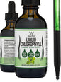 Chlorophyll Liquid Drops - Peppermint Flavored, Vegan Safe (Rich, Full Texture and Taste, Not Watered Down) for Skin Health, and Immune Function (Líquidas de Clorofila) by Double Wood