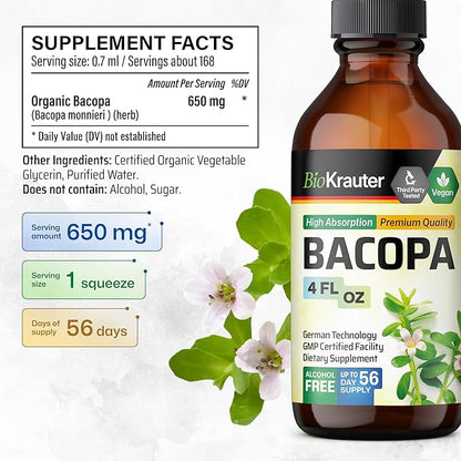 Bacopa Monnieri Tincture 4 Fl.Oz.