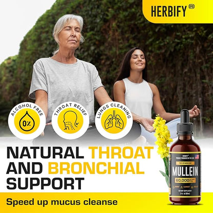 HERBIFY Mullein Extract 2 oz, Alcohol-Free