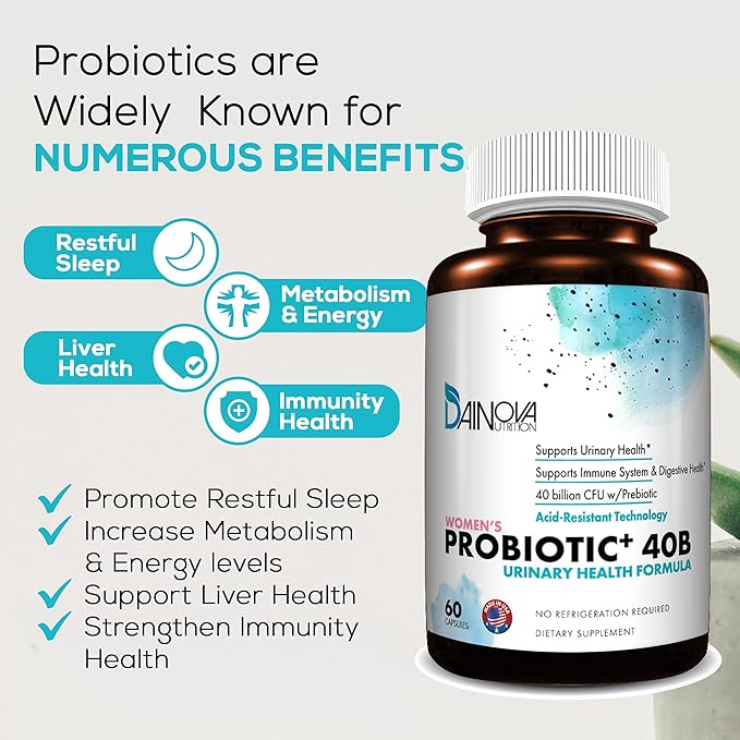 Probiotics for Women Vaginal Health, Urinary 40 Billion 60 Capsules