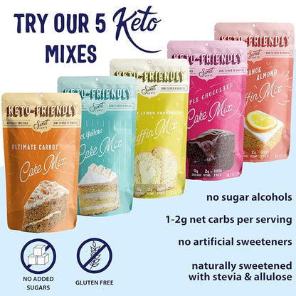 SWEET LOGIC Keto Pancake and Waffle Mix | Delicious Keto Baked Goods With Just 1-2G Net Carbs Per Serving | Gluten Free, Naturally Sweetened Low Carb, Diabetic Friendly