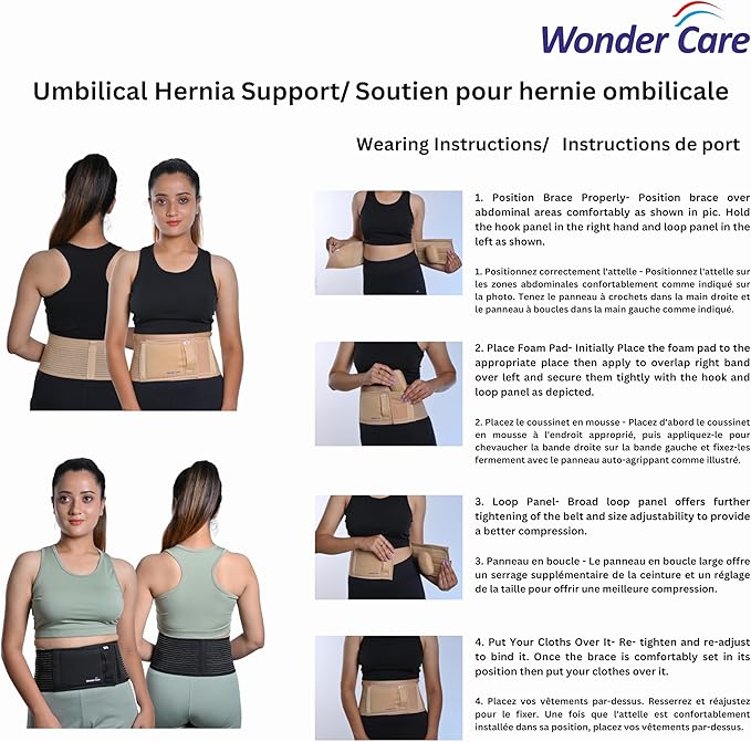 Wonder Care- Umbilical Hernia Support Belt (3XL, 52"-58") 52"-58")