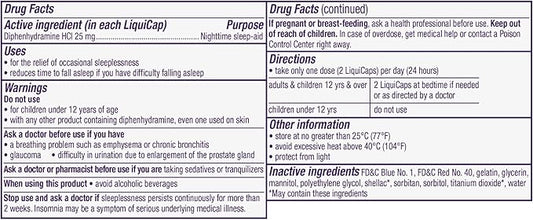 ZzzQuil, Nighttime Sleep Aid LiquiCaps, 25 No.1 Sleep-Aid 72 Count