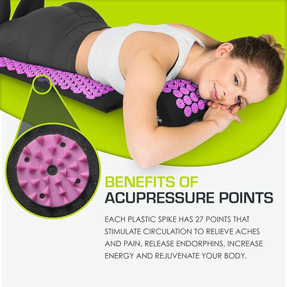 ProsourceFit Acupressure Mat and Pillow Set