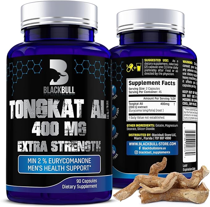Tongkat Ali Extract 400 Mg- Eurycoma 90 Capsules, 45 Days