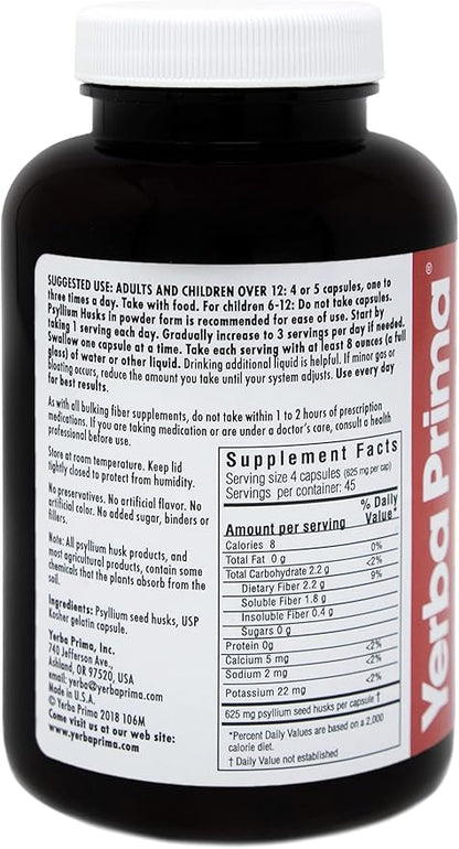 Yerba Prima Psyllium Husks Caps 180 2) -
