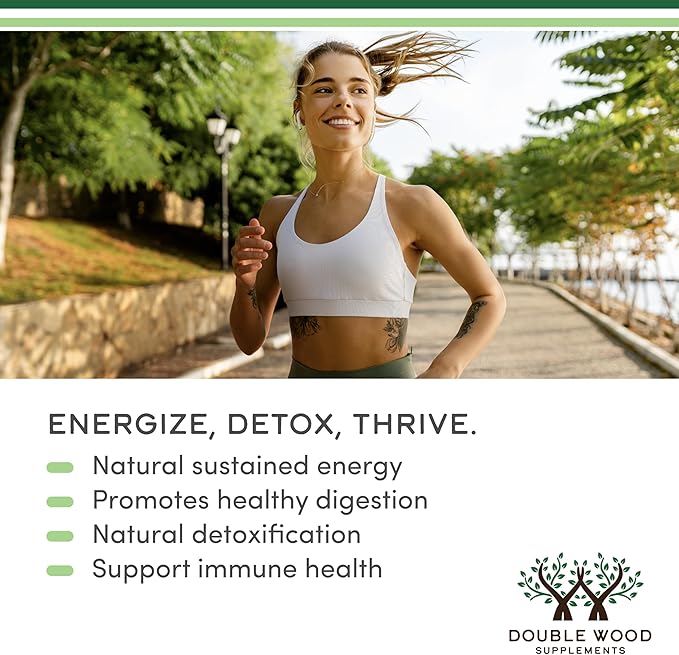 Chlorophyll Liquid Drops - Peppermint Flavored, Vegan Safe (Rich, Full Texture and Taste, Not Watered Down) for Skin Health, and Immune Function (Líquidas de Clorofila) by Double Wood