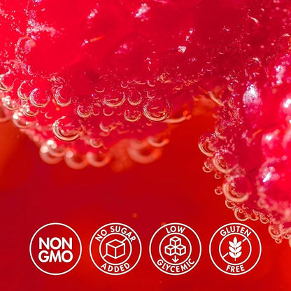 Sovány Sparkling Water, Raspberry, Seltzer Water Drinks, USDA Organic, Made With Real Fruit, Non-GMO, Vegan, No Added Sugar, Low Calorie, 12 fl oz, 24 Pack