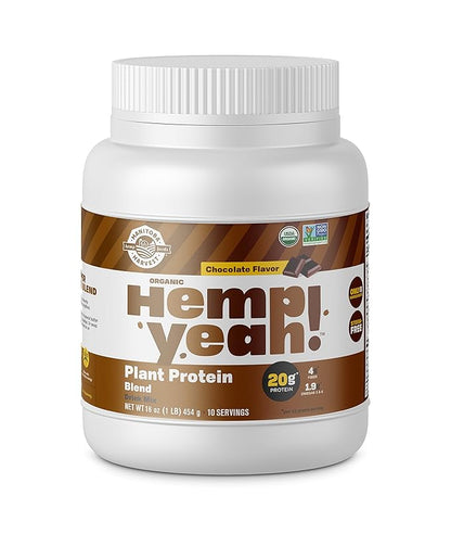Manitoba Harvest Hemp Yeah! Organic Plant-Based 20g of 4g of 1.9g Omegas 3&6, Non-GMO, 16 Oz