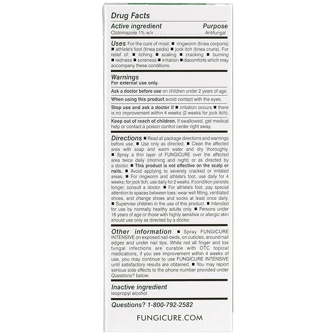 FUNGICURE Intensive Spray, Antifungal Treatment, Kills 6 Types 2 Fl 2)