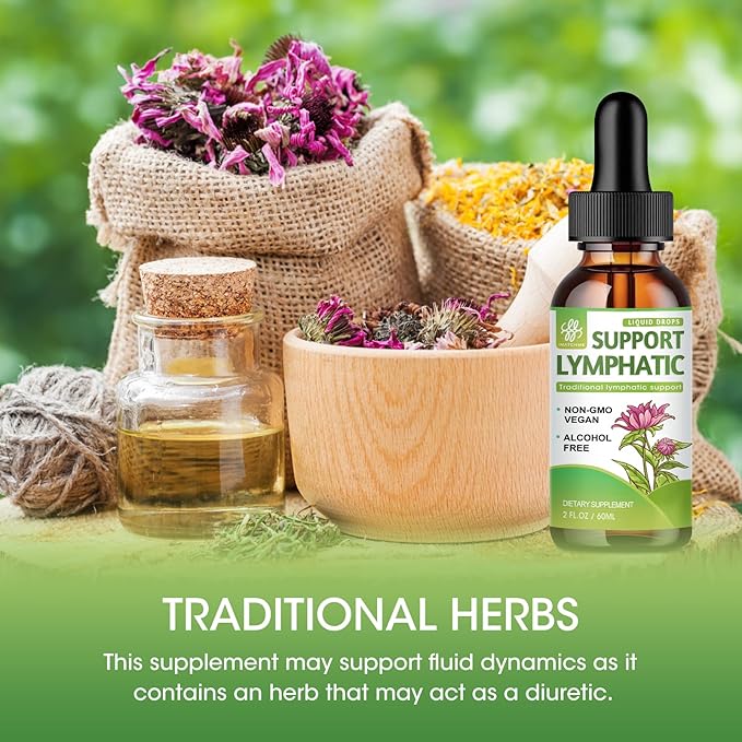 Lymphatic Drainage Drops, Lymphatic Cleanse Supplement 2 Fl.Oz
