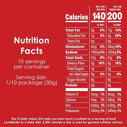 Duncan Hines Keto Friendly Classic Yellow Cake Mix, Gluten Free, Zero Sugar Added, 10.6 oz