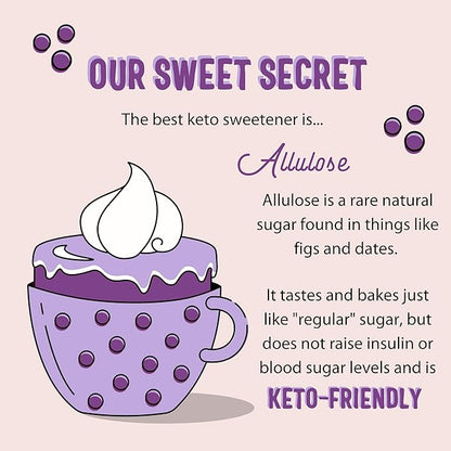Sweet Logic Keto Baking Mix - Pure Allulose - Gluten-Free - Dairy Free - Diabetic-Friendly All Natural - Allulose - Stevia - Low Sugar - Low Carbs - Quick 20-Minute Prep (0 Net Carbs Per Serving)
