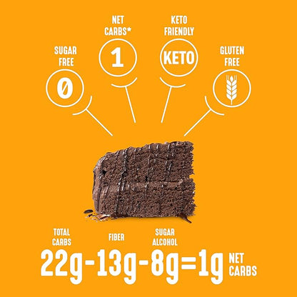 Lakanto Sugar Free Keto Cake Mix - Sweetened with Monk Fruit, Gluten Free, 1 Net Carb, Keto Diet Friendly, Delicious - Chocolate
