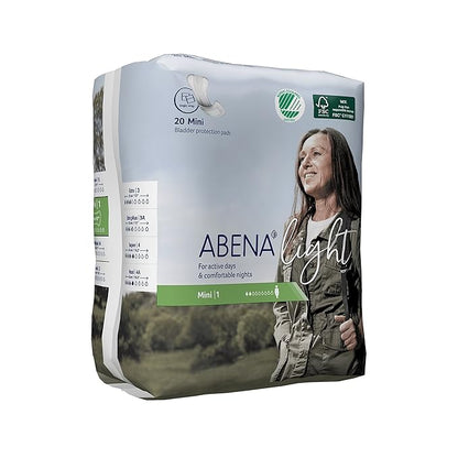 Abena Light Premium Incontinence Pads, (Sizes 0 To 4A) Size 1, 20 20 Count