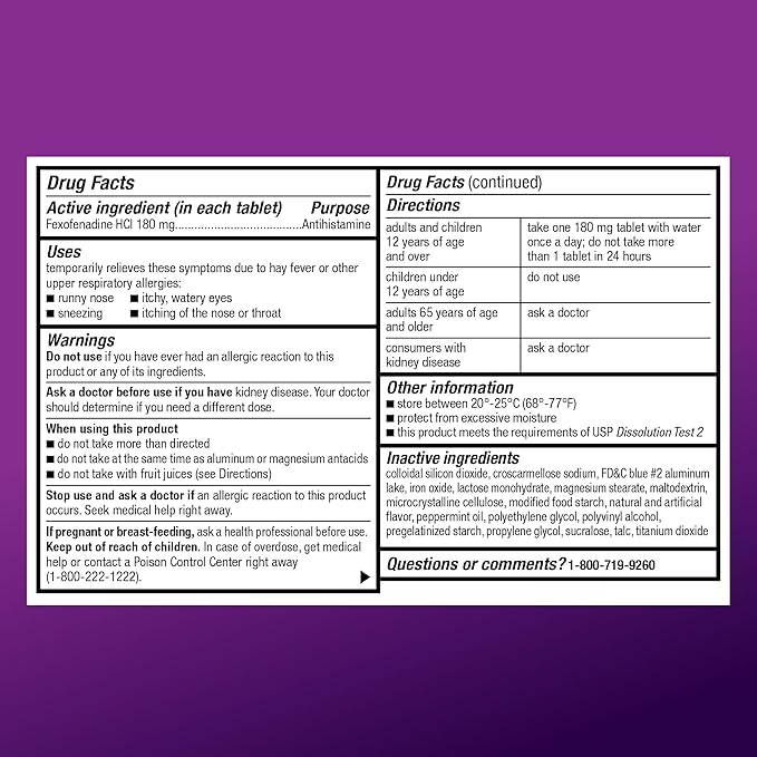 Amazon Basic Care Allergy Relief, 24 180 mg, 70 Count 2)