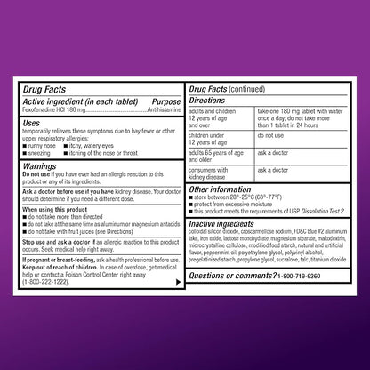 Amazon Basic Care Allergy Relief, 24 180 mg, 70 Count 2)