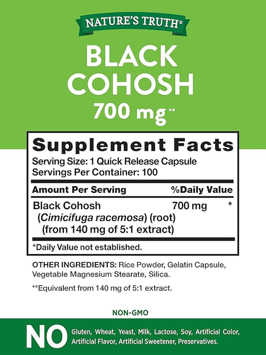 Nature's Truth Black Cohosh 100 Capsules
