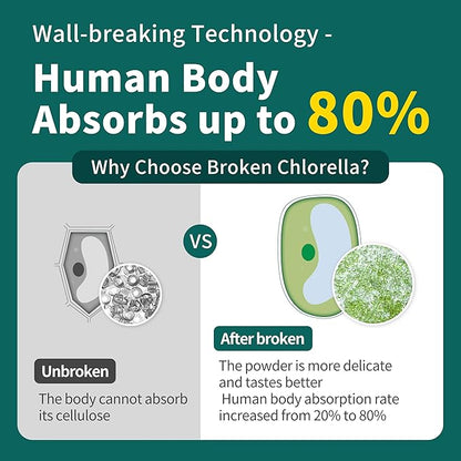 Chlorella Powder Natural with 12 oz