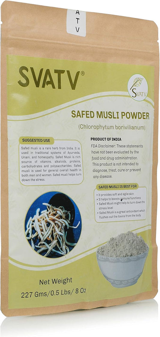 SVATV Safed Musli Powder II Chlorphytum 227 Grams, 8 Ounce