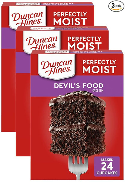 Duncan Hines Classic Cake Mix, Devils Food, 15.25 oz (Pack of 3)